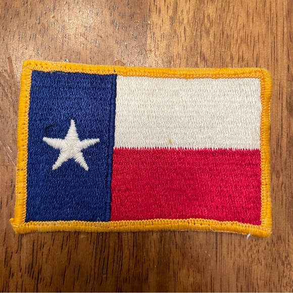 5 VTG Texas Flag Sew On Patches Appliqués 3.25”x2.25” Red White Blue 5:1 Gift - Picture 7 of 10